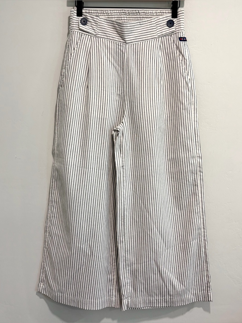 Batela Pinstripe Wide Leg Cropped Pants
